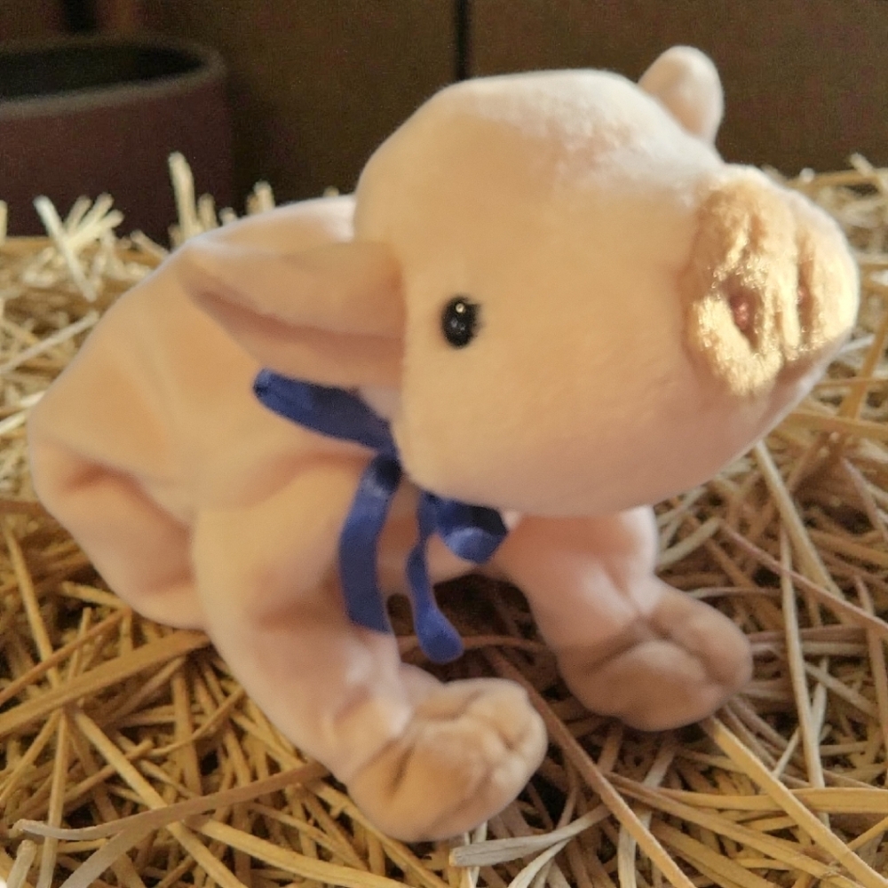 Vtg 99 Ty Beanie Baby Knuckles Pink Pig  Rare Errors Mint Retired
